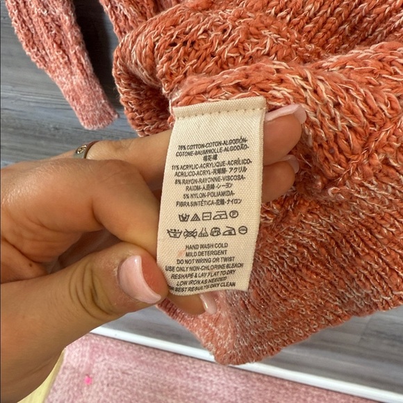 Free People Salmon Knit Long Sleeve Tunic Sweater - Picture 3 of 7